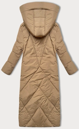 Zimowa kurtka damska do kolan J Style camel (5M3232-84)