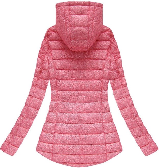 PIKOWANA KURTKA Z KAPTUREM RÓŻOWA (7210)