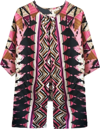 BLUZKA Z ROZCIĘCIEM NA PLECACH RÓŻOWA (430ART)