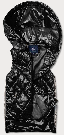 Błyszcząca kamizelka damska czarna (ag3-02)