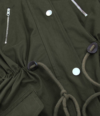 DAMSKA PARKA Z PODPINKĄ KHAKI (1998A)