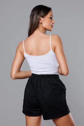 Dresowe spodenki damskie czarne (8K950-3)