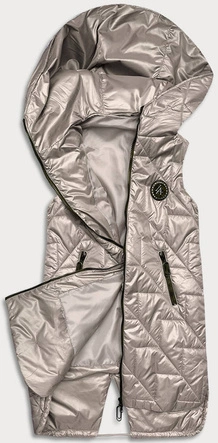 PIKOWANA KAMIZELKA DAMSKA KAKAO (B8127-12)