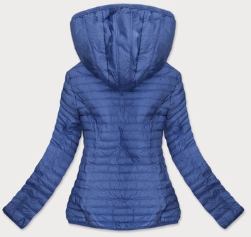 CIENKA PIKOWANA KURTKA DAMSKA NIEBIESKA (B11-2)