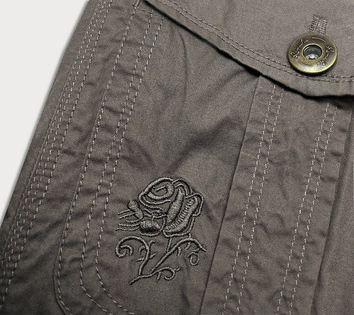 Spodnie damskie typu cargo brązowe (W369)