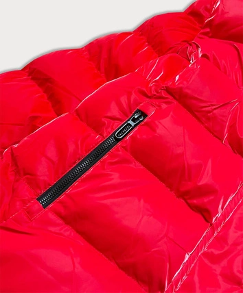 Damska kurtka pikowana czerwona (w807#)