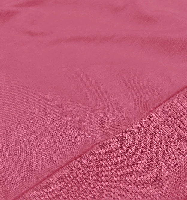 Cienka krótka bluza dresowa damska brudny róż (8B938-19)