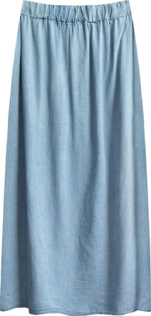 SPÓDNICA MAXI Z GUZIKAMI JASNONIEBIESKA (388ART)