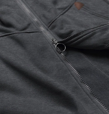 Długa damska bluza z kapturem grafitowa (amg705)