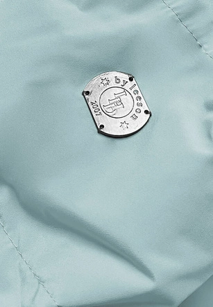 Pikowana zimowa  kurtka damska miętowa (2m-963)