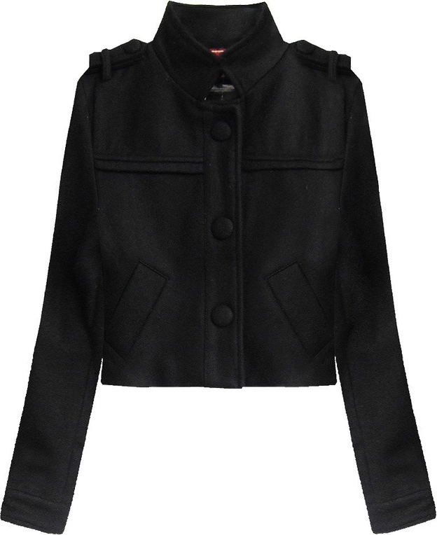 KRÓTKA KURTKA ZE STÓJKĄ CZARNA (X1096X)