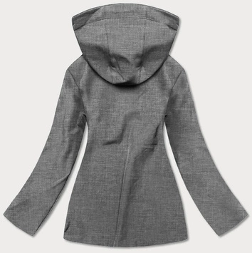 DAMSKA KURTKA NA POLARZE SZARY MELANŻ (HD183-3)