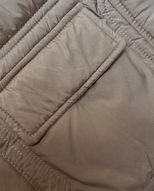 Puchowa kamizelka damska beżowa (B8153-12)