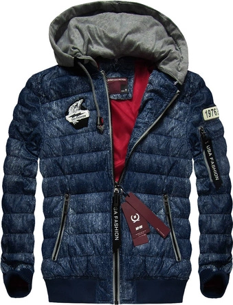 KURTKA IMITUJĄCA JEANS NIEBIESKA 3 (M610)