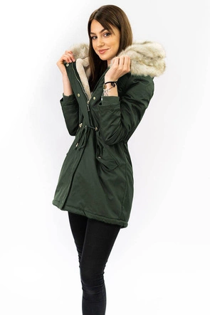 DAMSKA KURTKA ZIMOWA TYPU PARKA ARMY (B2648)
