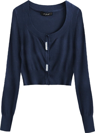 KRÓTKI ZDOBIONY SWETEREK GRANATOWY (429ART)