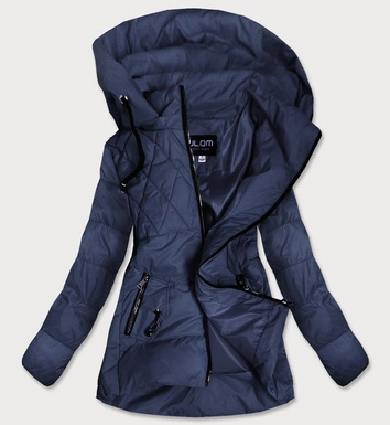 DAMSKA KURTKA ASYMETRYCZNA GRANATOWA (905)