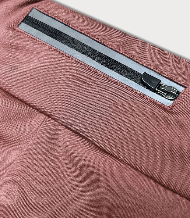 Legginsy treningowe damskie brudny różowy (54350)