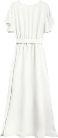 SUKIENKA MAXI Z KOPERTOWYM DEKOLTEM BIAŁA (360ART)