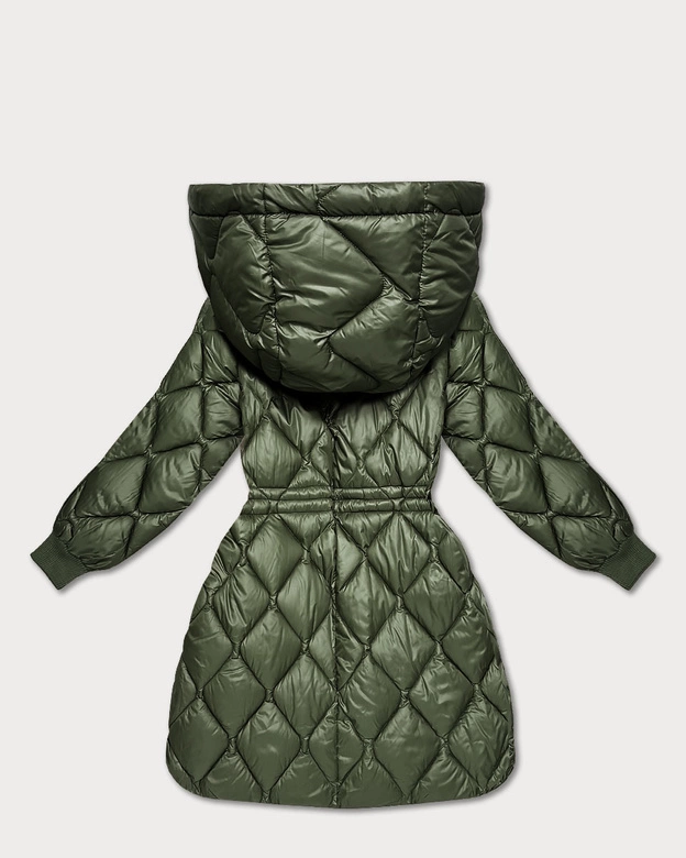 Obszerna zimowa kurtka damska oversize Minority khaki (M2-6518-22)