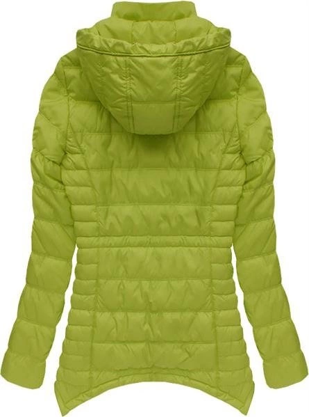 KURTKA Z WYDŁUŻONYMI BOKAMI LIMONKOWA (W710)
