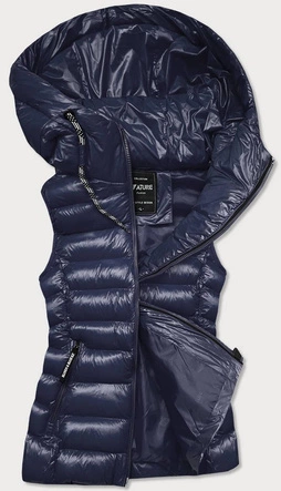 KAMIZELKA DAMSKA Z PUCHEM NATURALNYM GRANAT (6816)