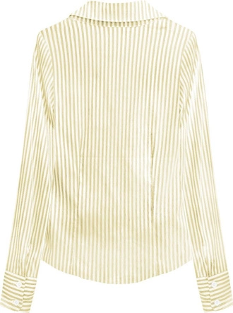 ELEGANCKA KOSZULA BIAŁO-ŻÓŁTA (384ART)