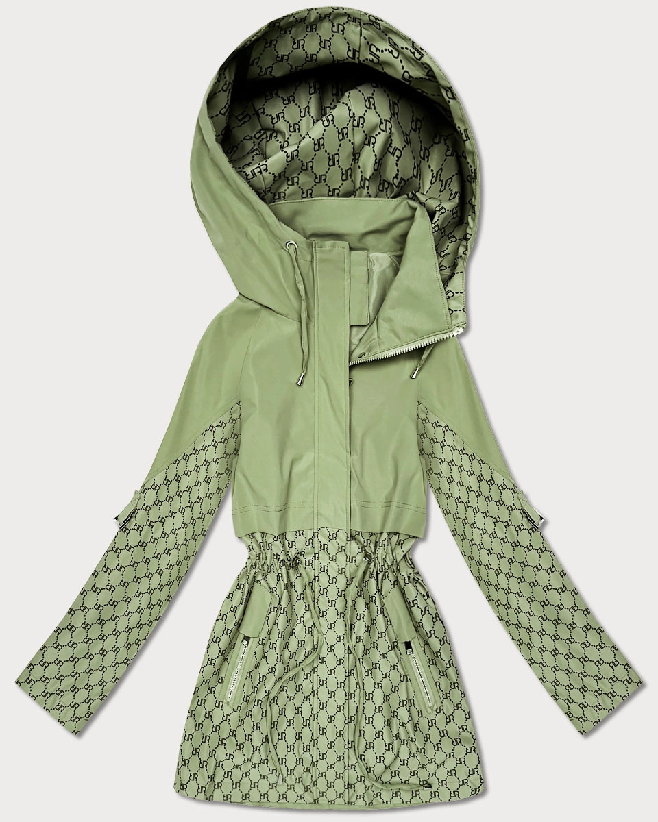 Kurtka damska ze ściągaczem w talii Goodlookin khaki (KK60414-3#)