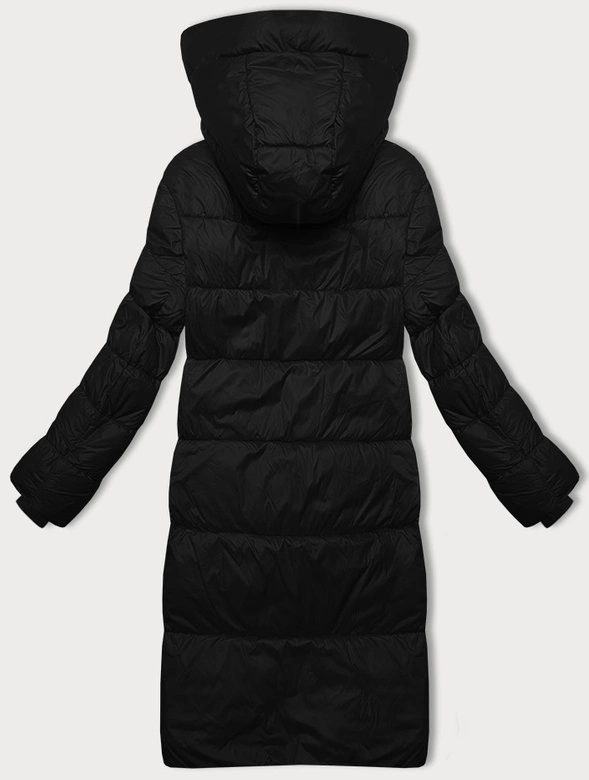 Zimowa kurtka damska z kapturem Glakate czarna (LU-238001#)