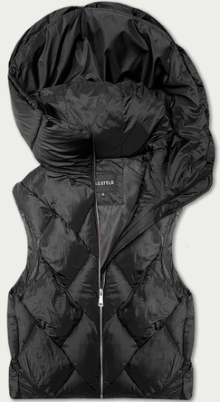 Trójwymiarowa kamizelka damska oversize czarna (YD35)