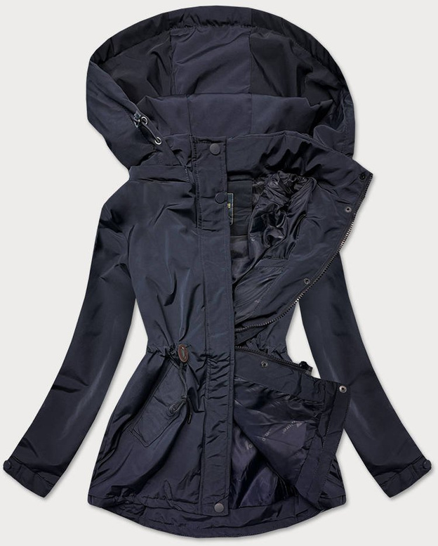 KURTKA - PARKA DAMSKA GRANATOWA (6365BIG)