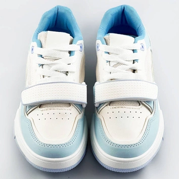 Damskie adidasy dwukolorowe niebiesko-białe (ad-585)