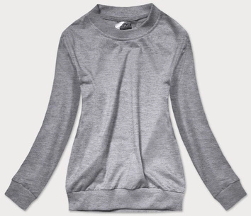 CIENKA BLUZA SPORTOWA DAMSKA ZE ŚCIĄGACZAMI SZARA (20001)