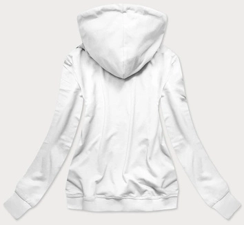 Damska bluza sportowa z kapturem biała (n4596)