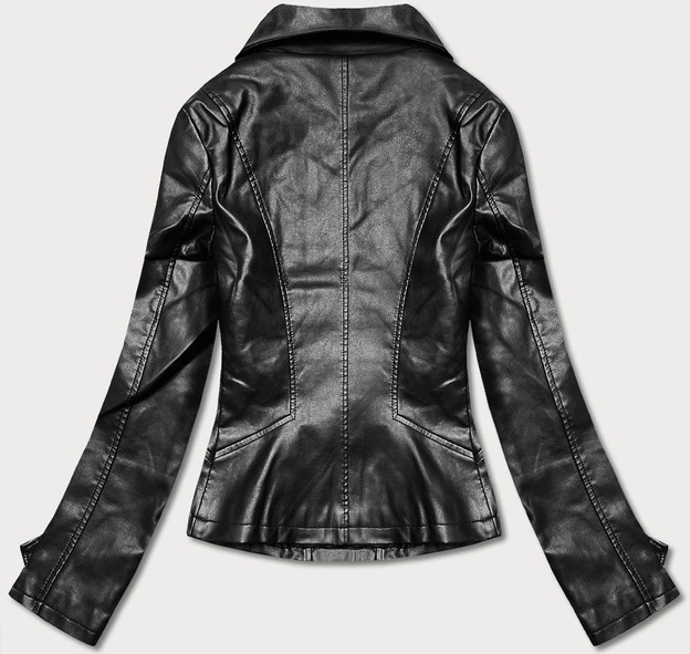 Damska kurtka z klapami czarna (11Z8035)