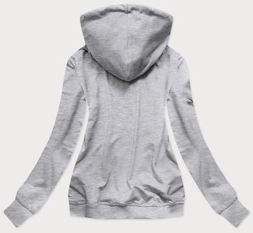 Damska bluza sportowa z nadrukiem szara (n7283)