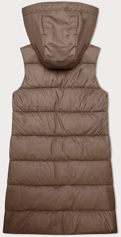 Pikowany bezrękawnik damski puchowy S'West ciemny beż (B8223-12)