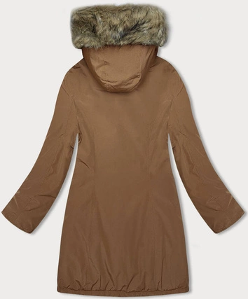 Zimowa kurtka damska karmelowa (M-R45)