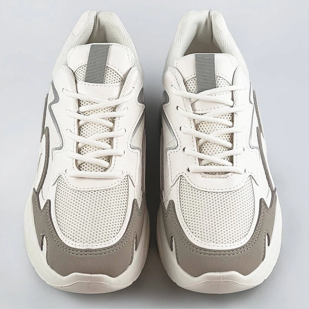 Damskie buty sportowe na platformie białe (c1090)