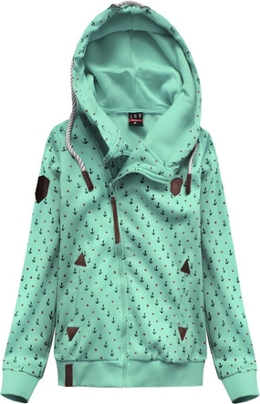 BLUZA Z KAPTUREM MIĘTOWA (1911)