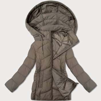 Taliowana kurtka damska z kapturem J Style beżowa (16M9191-62)