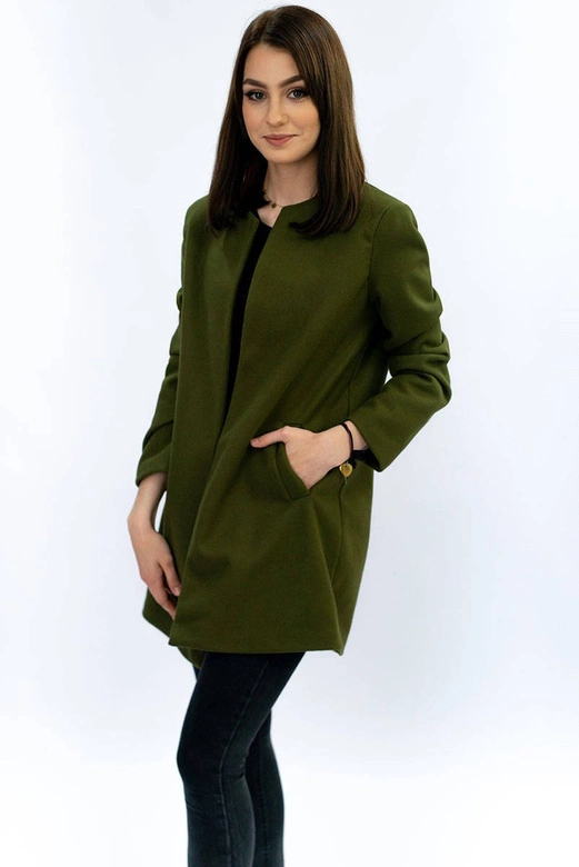 MINIMALISTYCZNY PŁASZCZ KHAKI (172/1ART)