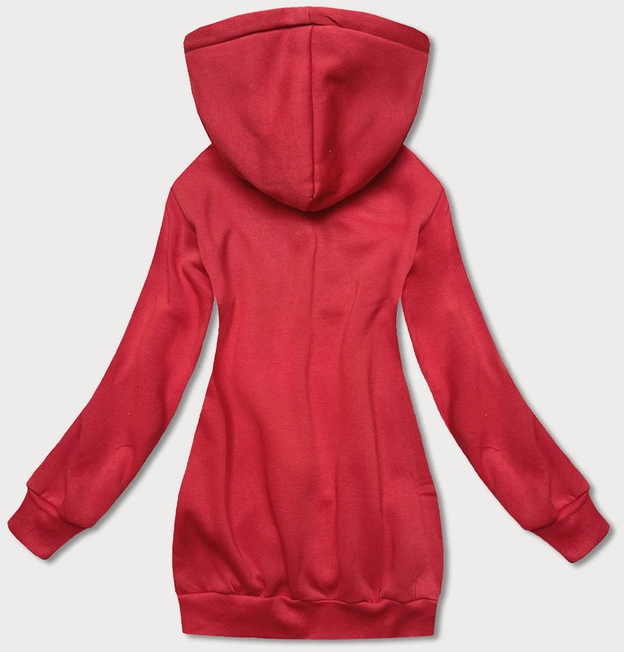 Damska bluza kangurka ciemna czerwona (YS10003-18)