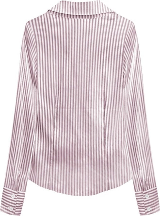 ELEGANCKA KOSZULA BIAŁO-BORDOWA (384ART)