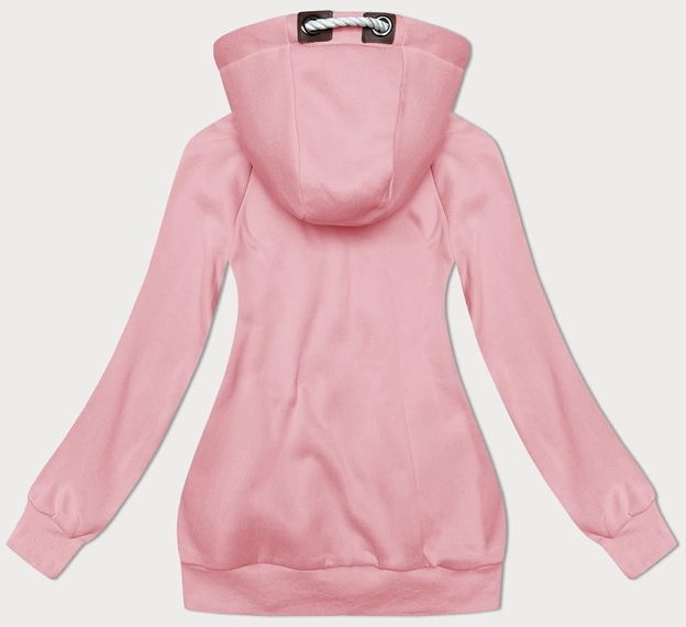 Rozpinana gładka bluza damska różowa (2311)