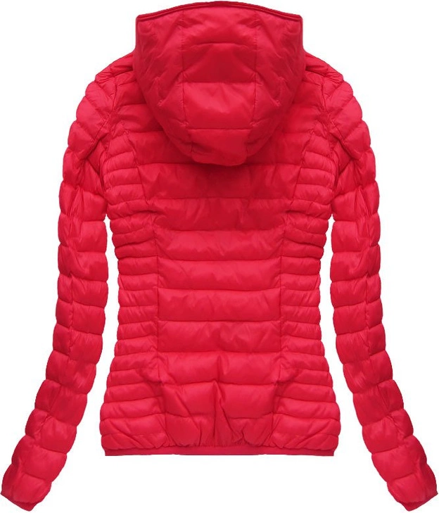 DWUSTRONNA KURTKA Z KAPTUREM CZERWONO-SZARA (B3391)