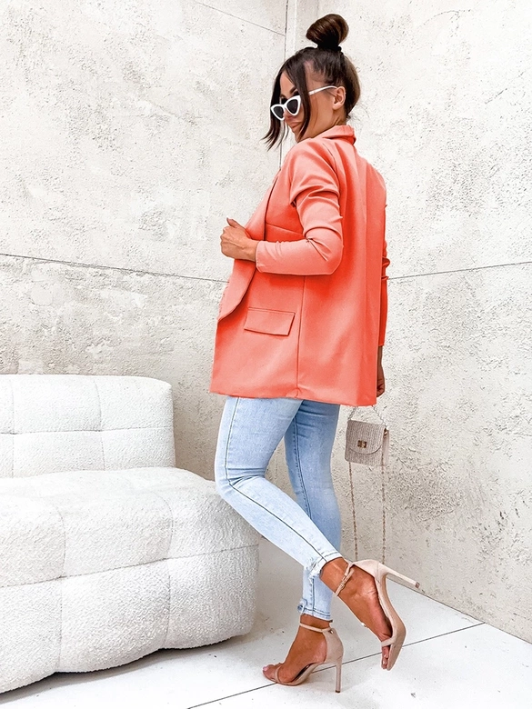 Klasyczna marynarka damska koralowa (8259)