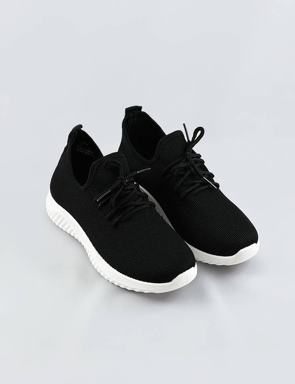 Lekkie adidasy damskie wsuwane czarne (ym-147)