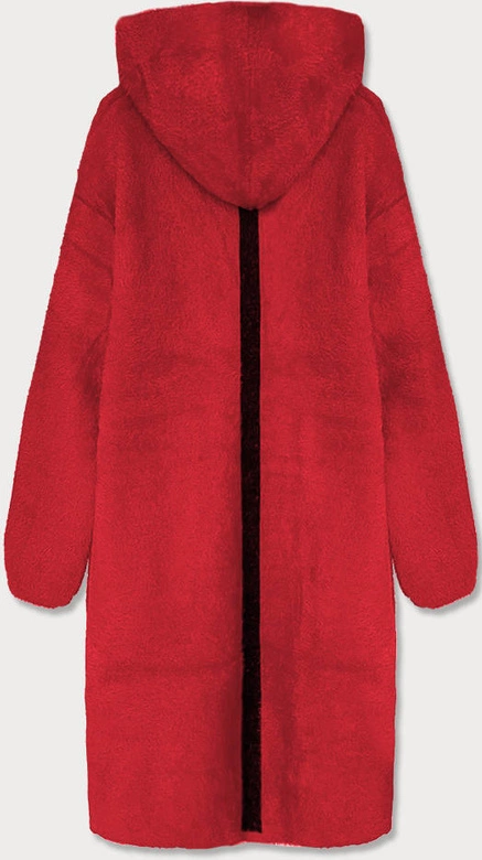 NARZUTKA Z KAPTUREM A'LA ALPAKA CZERWONA (B3005)