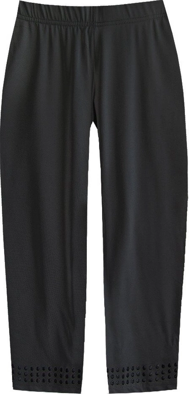 BŁYSZCZĄCE LEGGINSY Z DŻETAMI CZARNE (330ART)